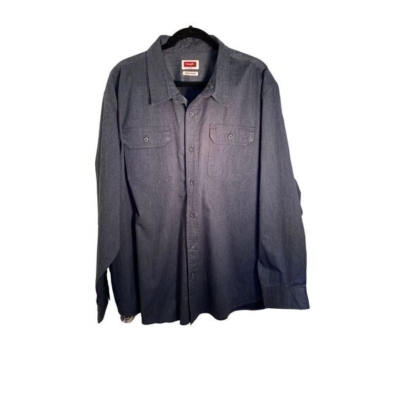 Wrangler men’s 12/denim Heather black button down shirt size 4X - Picture 3 of 6